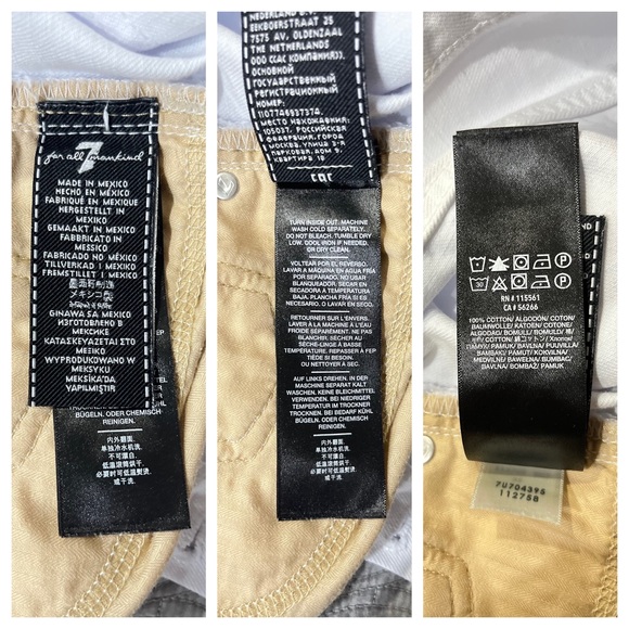 NWOT 7 For All Mankind Monroe Shorts White Denim Cutoff Button Fly Size 31 - Picture 11 of 14